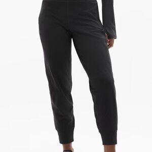 Athleta Rainier Mid Rise Jogger Black Small T